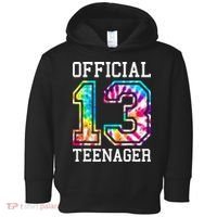 Tie Dye Teenager 13th Birthday Toddler Hoodie thumb 0