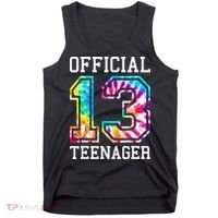 Tie Dye Teenager 13th Birthday Tank Top thumb 0