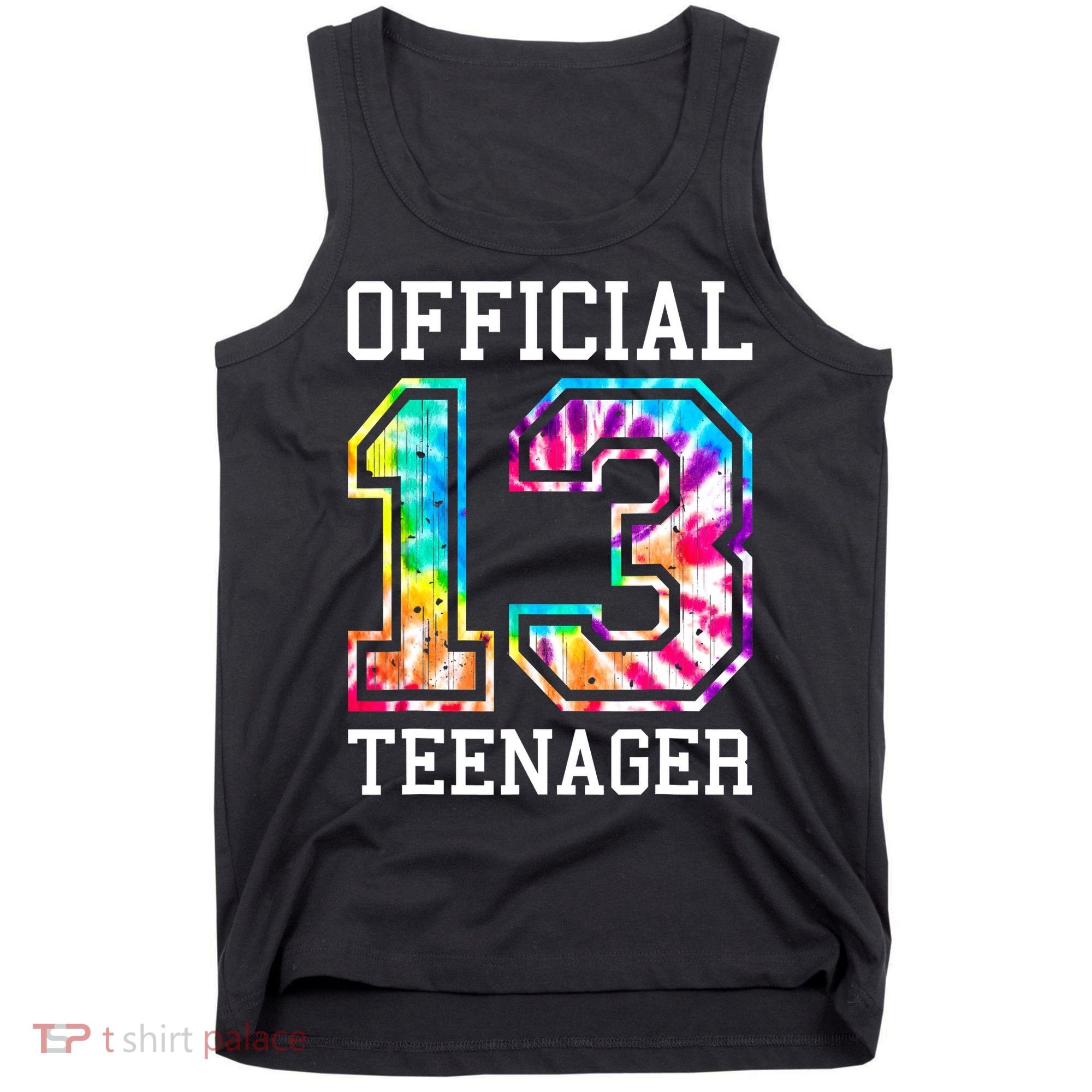 Tie Dye Teenager 13th Birthday Tank Top