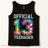 Tie Dye Teenager 13th Birthday Tank Top thumb 2