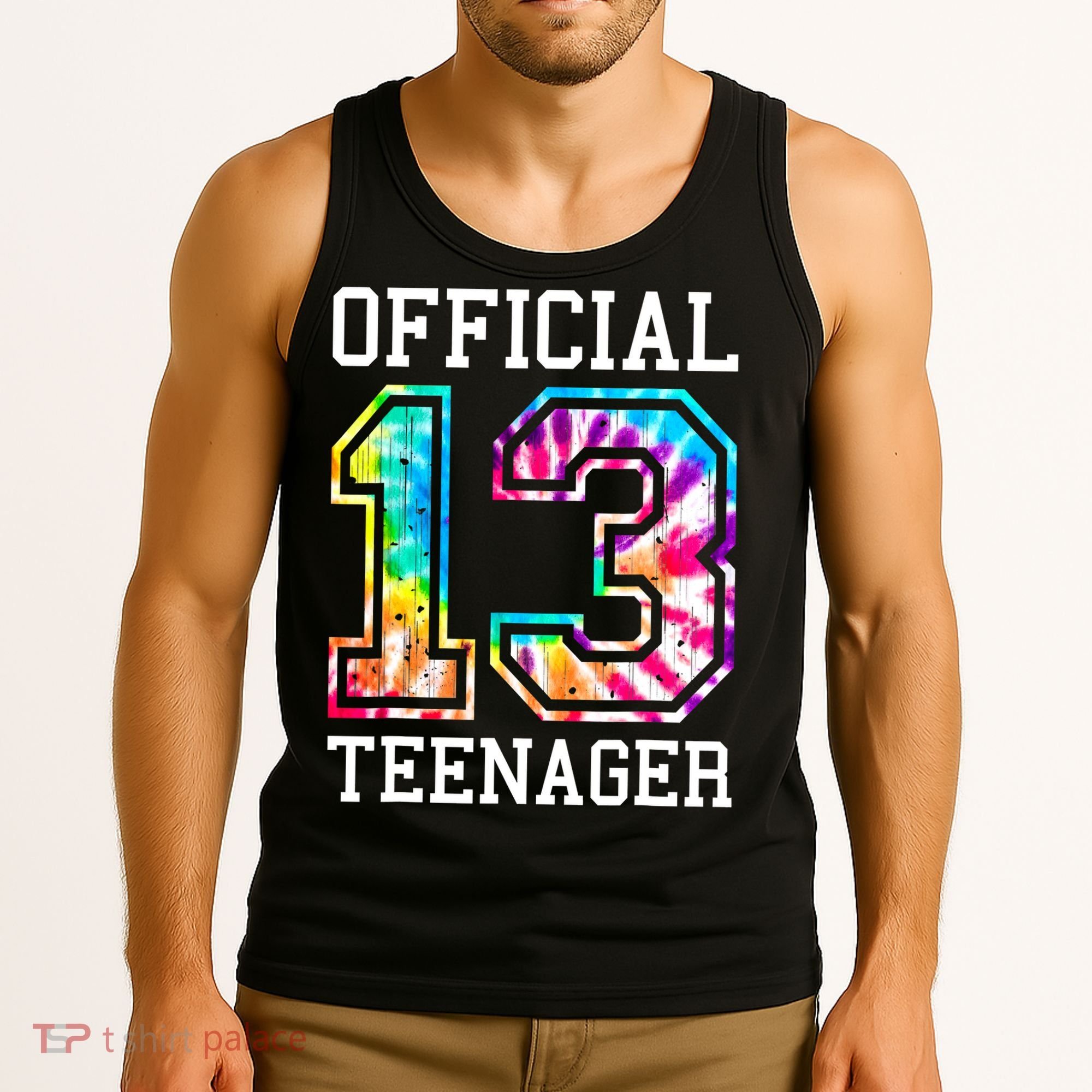 Tie Dye Teenager 13th Birthday Tank Top