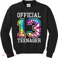 Tie Dye Teenager 13th Birthday Kids Sweatshirt thumb 0