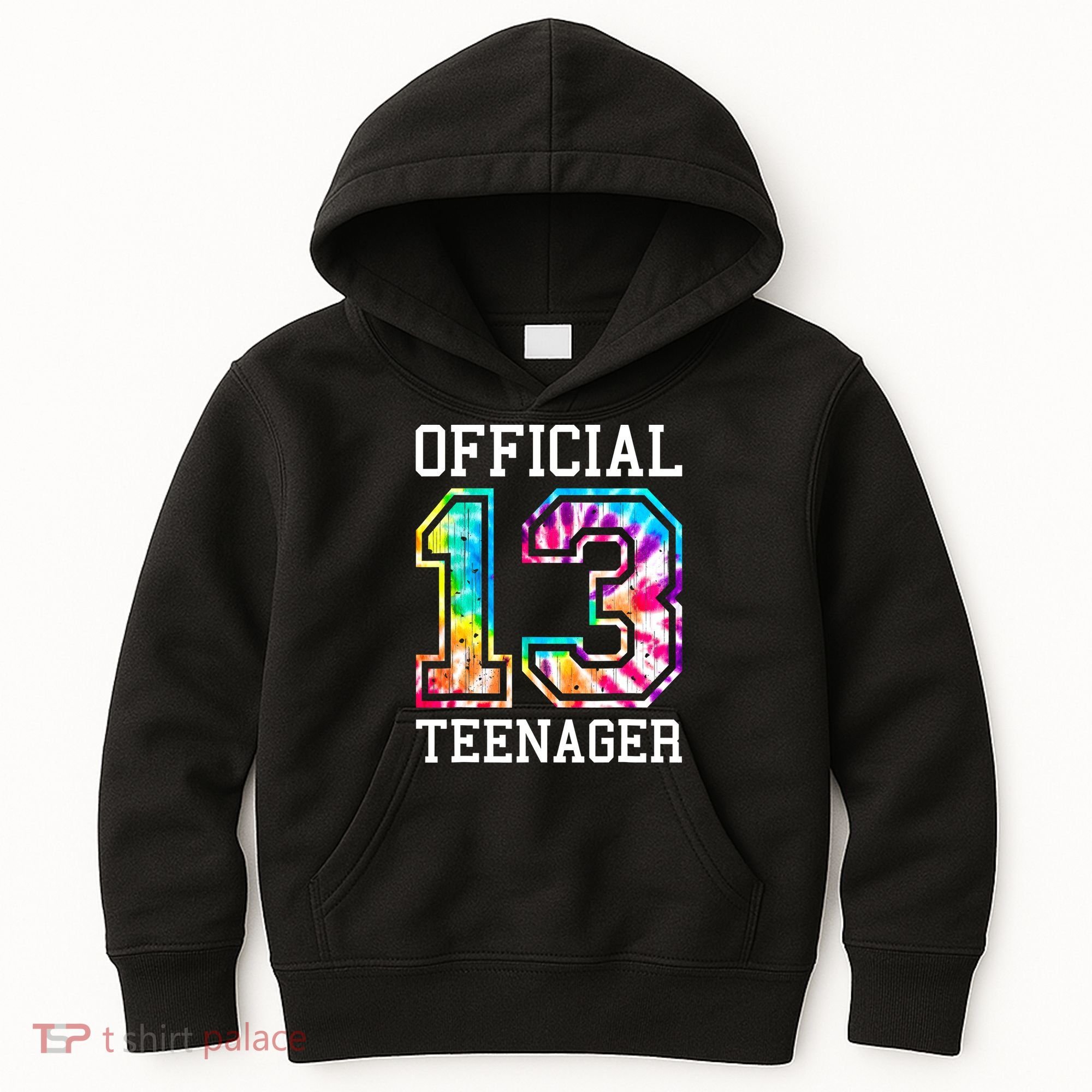 Tie Dye Teenager 13th Birthday Kids Hoodie
