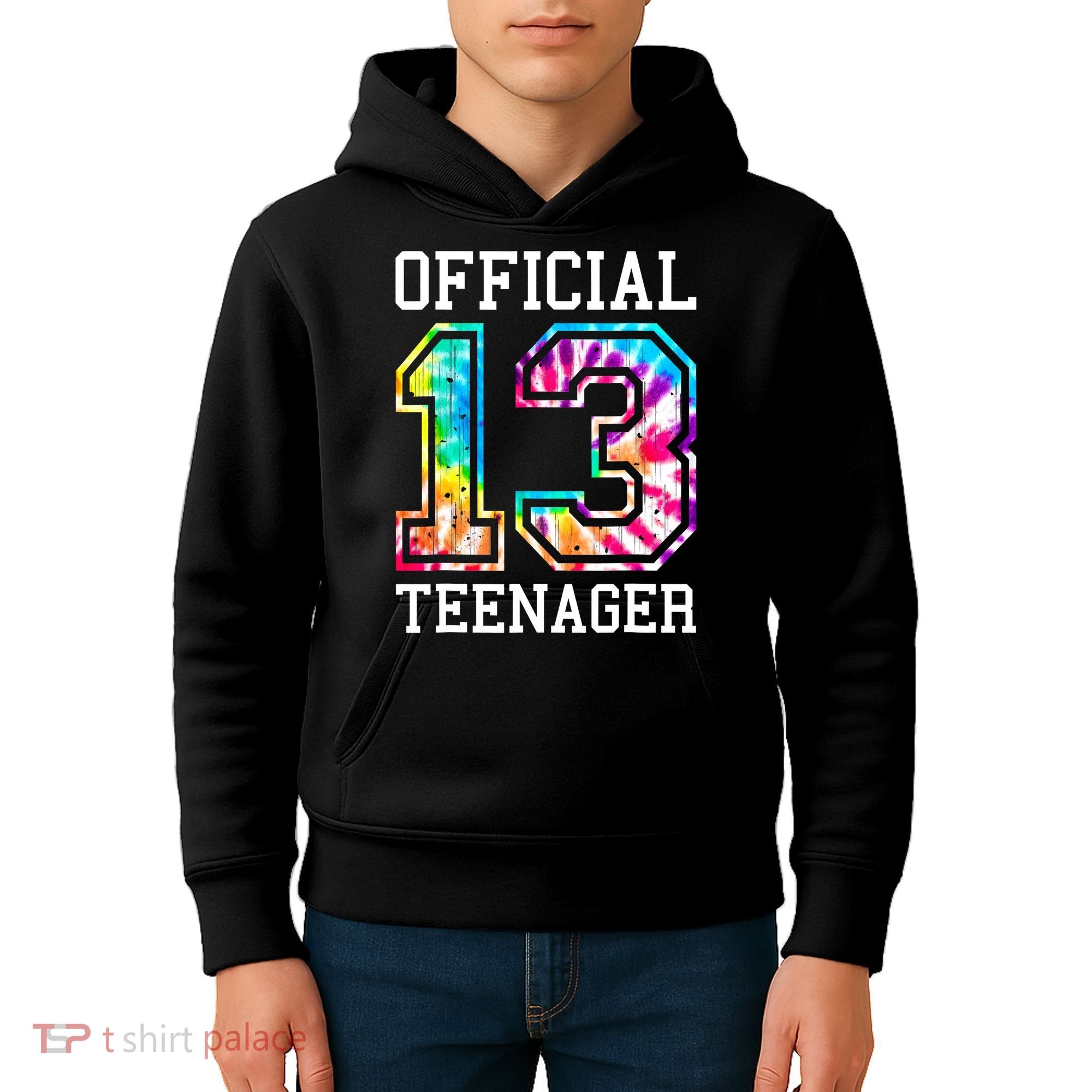 Tie Dye Teenager 13th Birthday Kids Hoodie