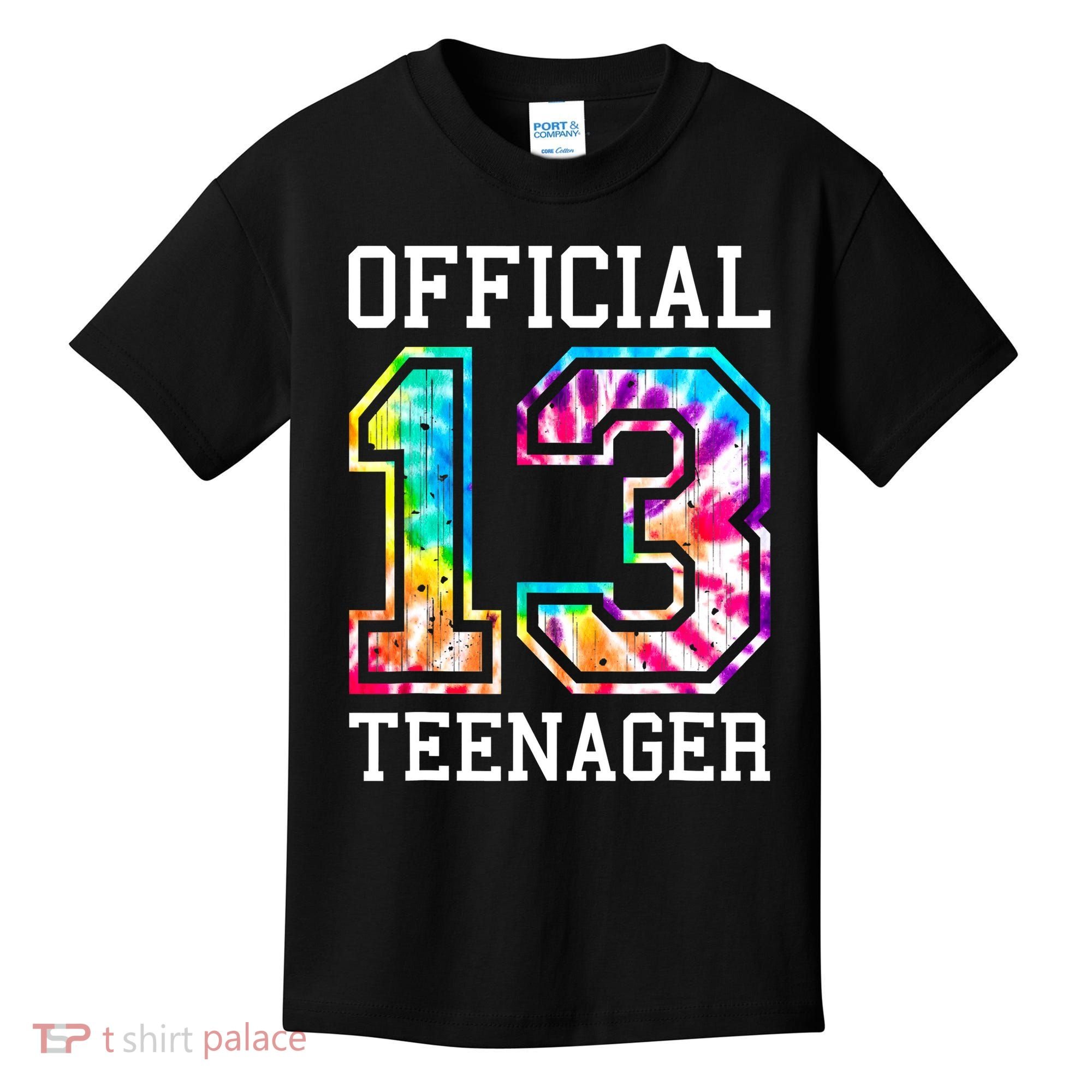 Tie Dye Teenager 13th Birthday Kids T-Shirt
