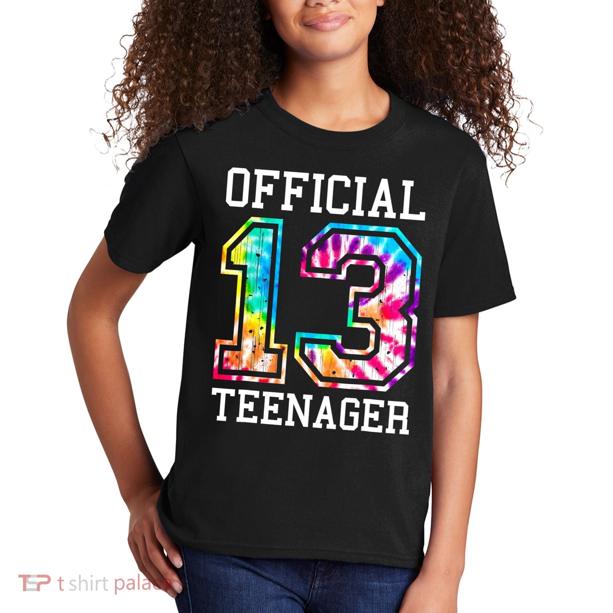 Tie Dye Teenager 13th Birthday Kids T-Shirt
