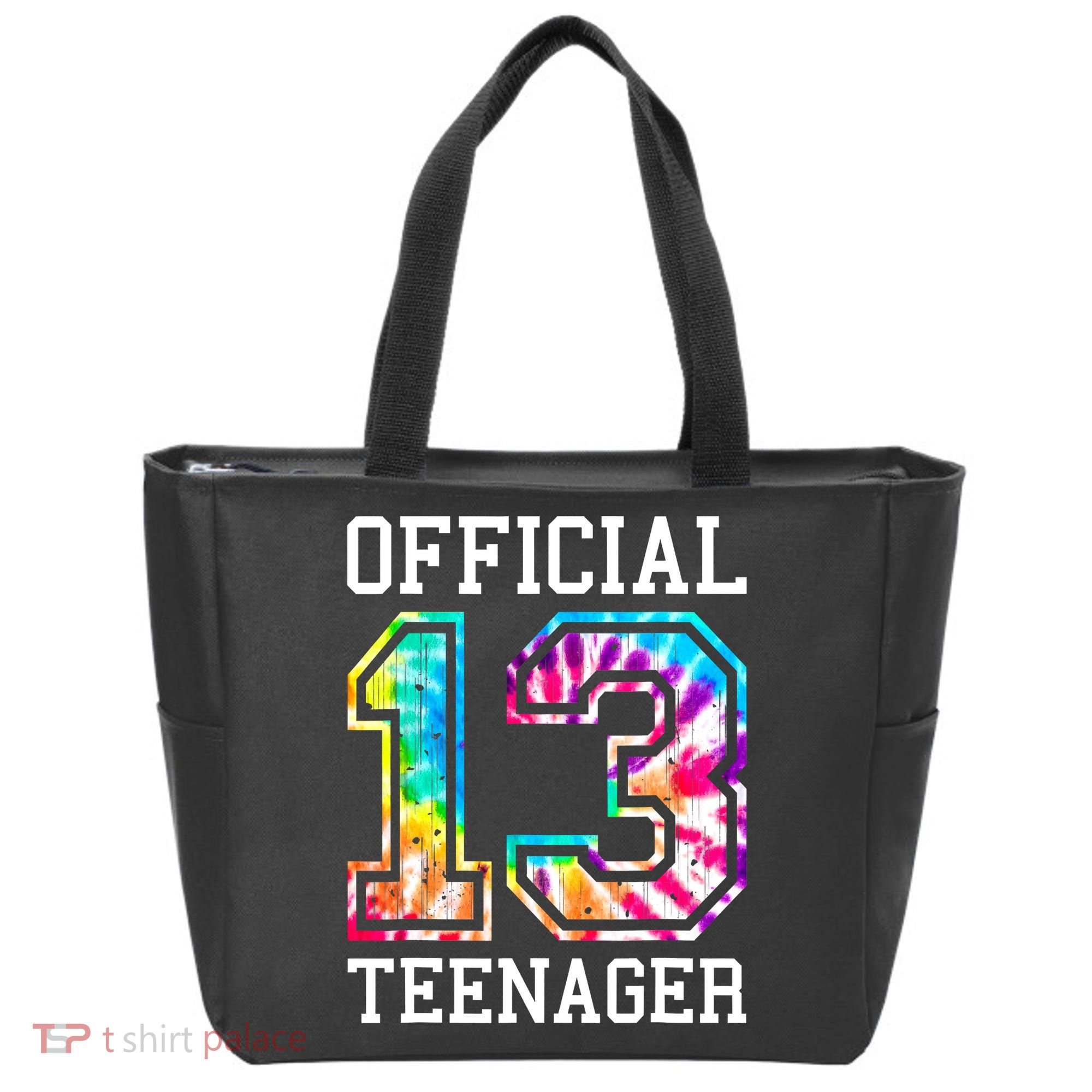 Tie Dye Teenager 13th Birthday Tote Bag