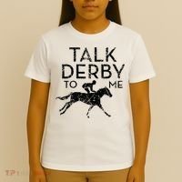 Talk Derby to me I Horse Owner Lover Jockey T-Shirt thumb 4