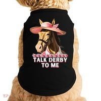 Talk Derby To Me Horse Racing Lover Doggie Tank thumb 0