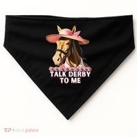 Talk Derby To Me Horse Racing Lover USA-Made Doggie Bandana thumb 0