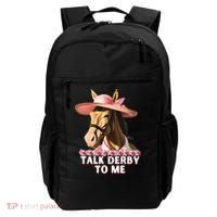 Talk Derby To Me Horse Racing Lover Backpack thumb 0
