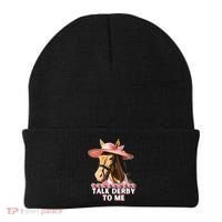 Talk Derby To Me Horse Racing Lover Beanie thumb 0