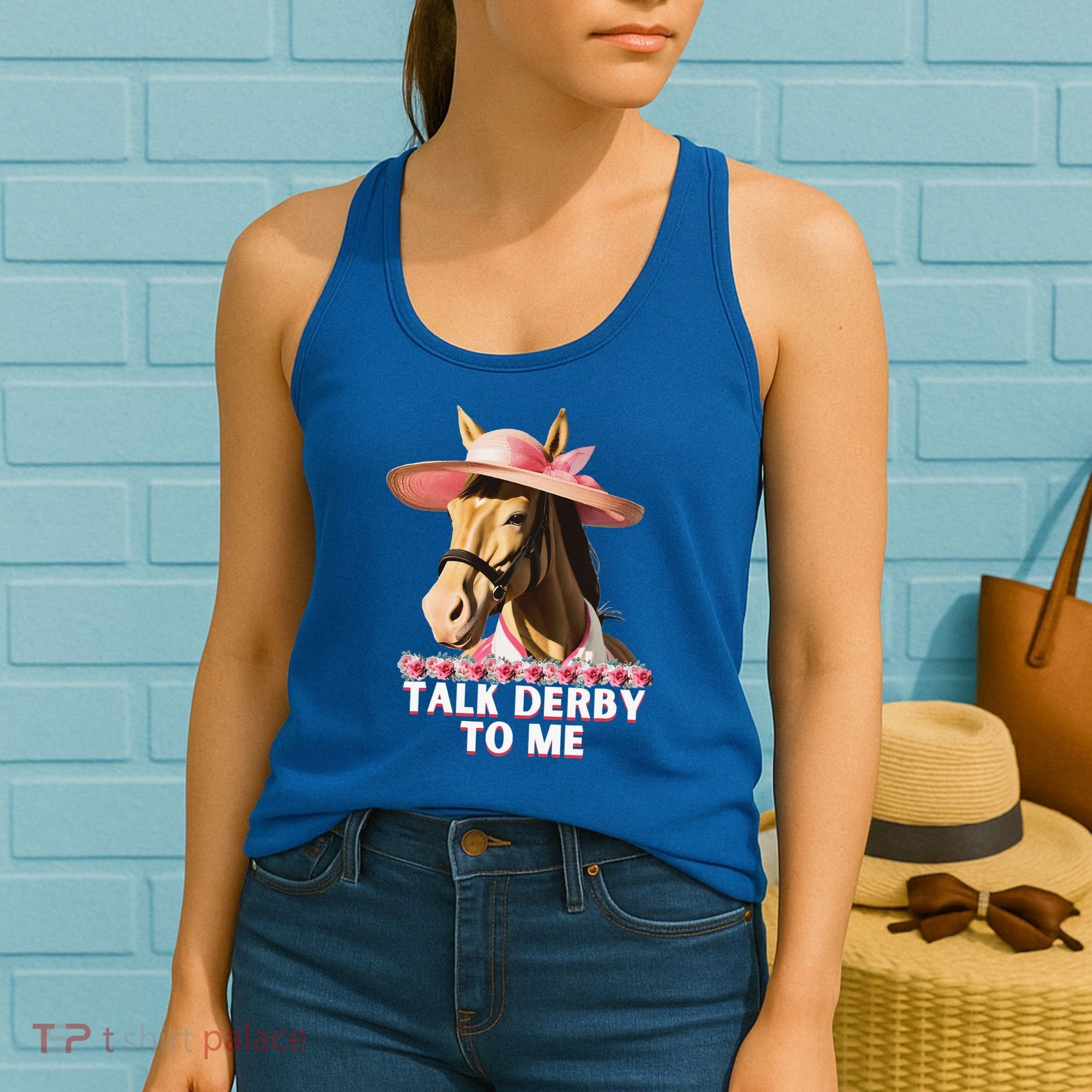 Talk Derby To Me Horse Racing Lover Women's Tank Top