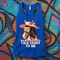 Talk Derby To Me Horse Racing Lover Women's Tank Top thumb 3