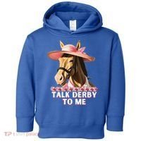 Talk Derby To Me Horse Racing Lover Toddler Hoodie thumb 0