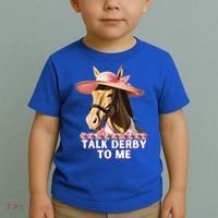 Talk Derby To Me Horse Racing Lover Toddler T-Shirt thumb 2
