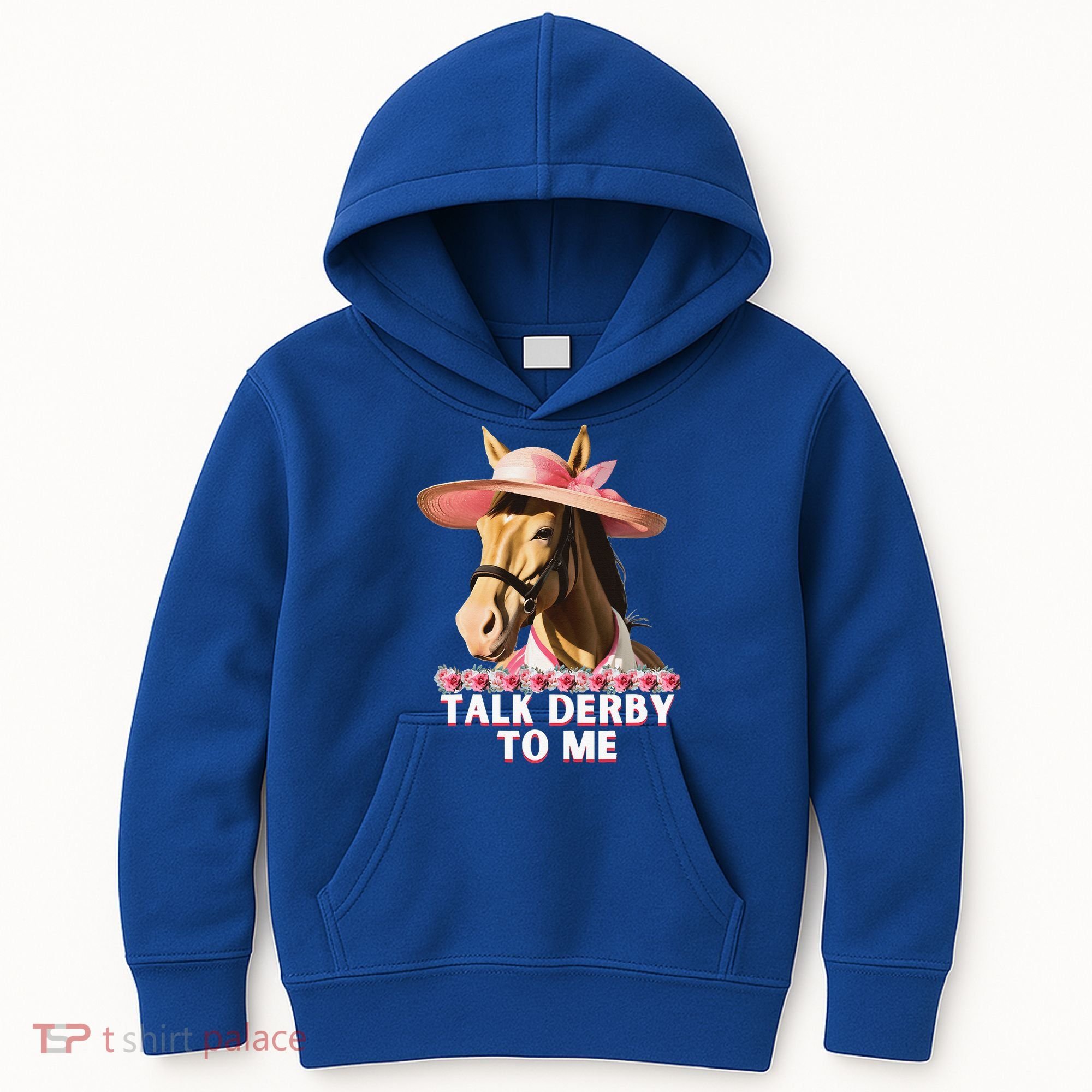 Talk Derby To Me Horse Racing Lover Kids Hoodie