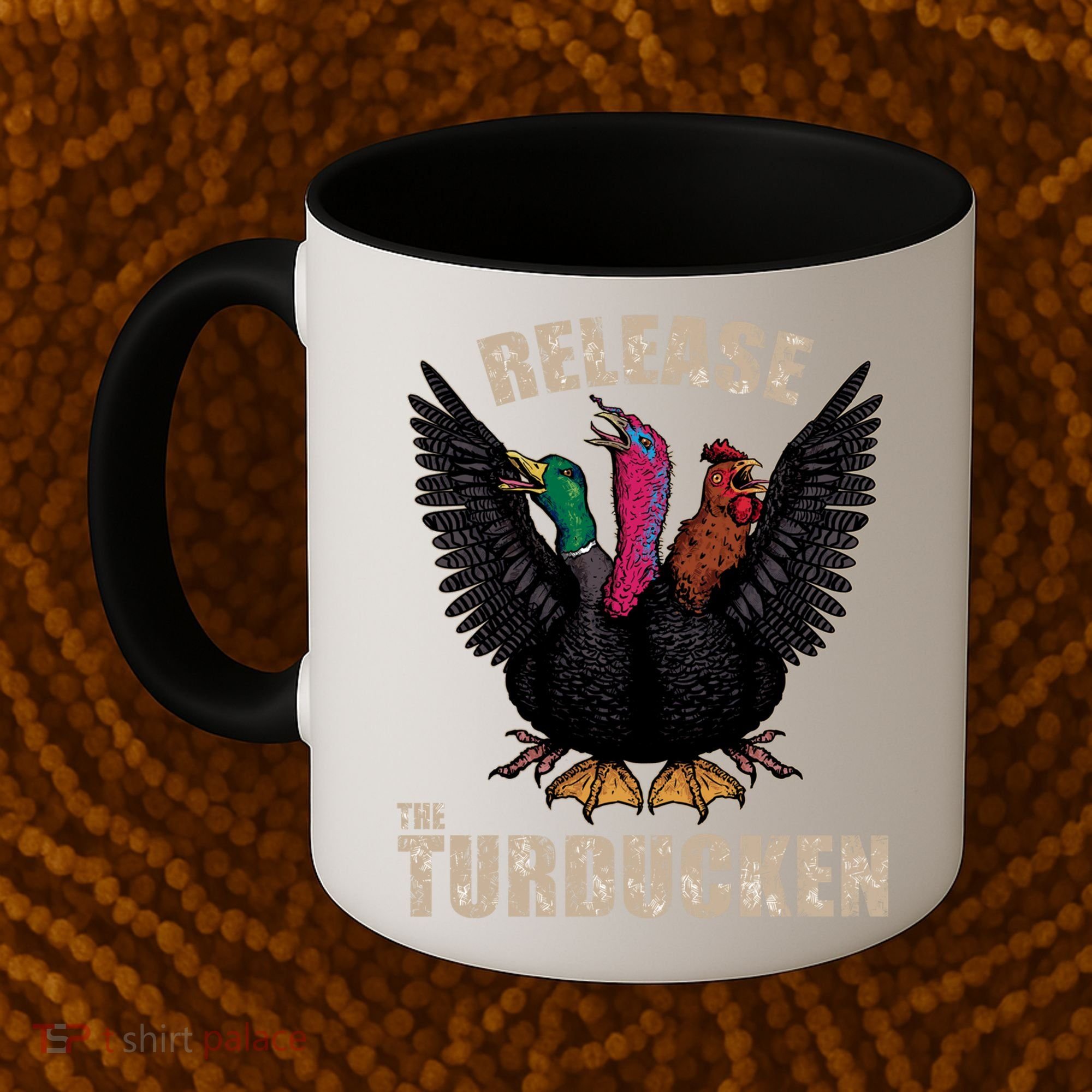 Thanksgiving Day Turkey Turducken Kaiju Monster Ugly Sweater Cute Gift Coffee Mug