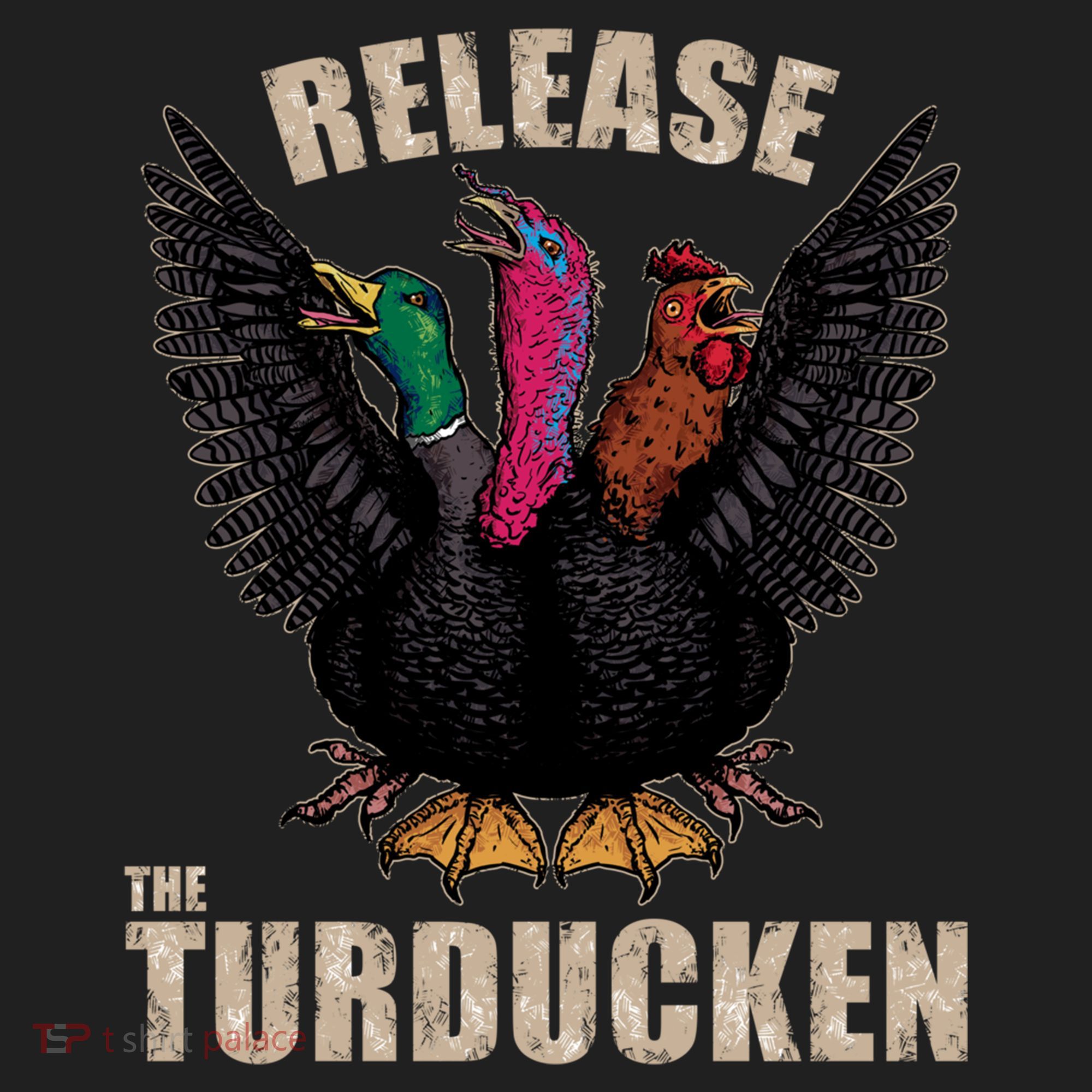 Thanksgiving Day Turkey Turducken Kaiju Monster Ugly Sweater Cute Gift Golf Towel