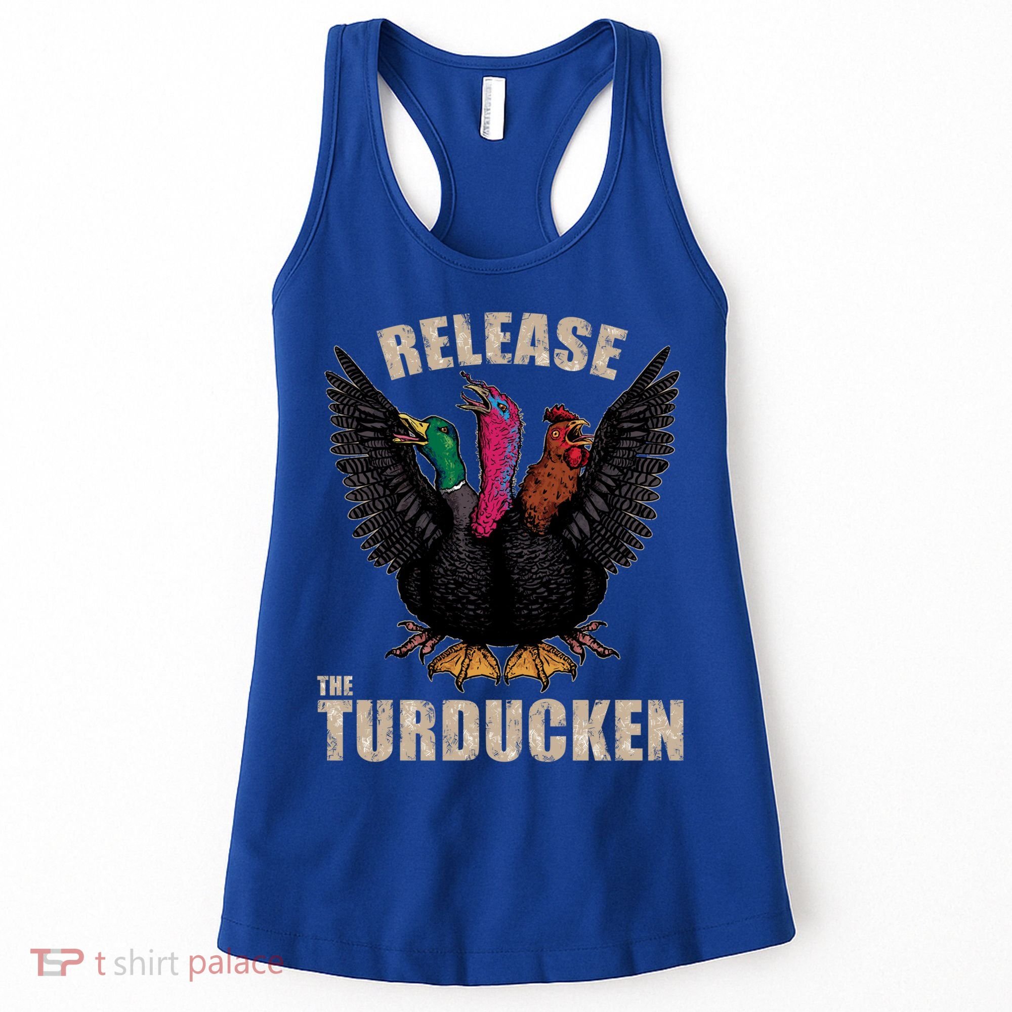 Thanksgiving Day Turkey Turducken Kaiju Monster Ugly Sweater Cute Gift Women's Tank Top