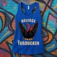 Thanksgiving Day Turkey Turducken Kaiju Monster Ugly Sweater Cute Gift Women's Tank Top thumb 3