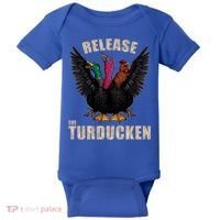 Thanksgiving Day Turkey Turducken Kaiju Monster Ugly Sweater Cute Gift Baby Bodysuit thumb 0