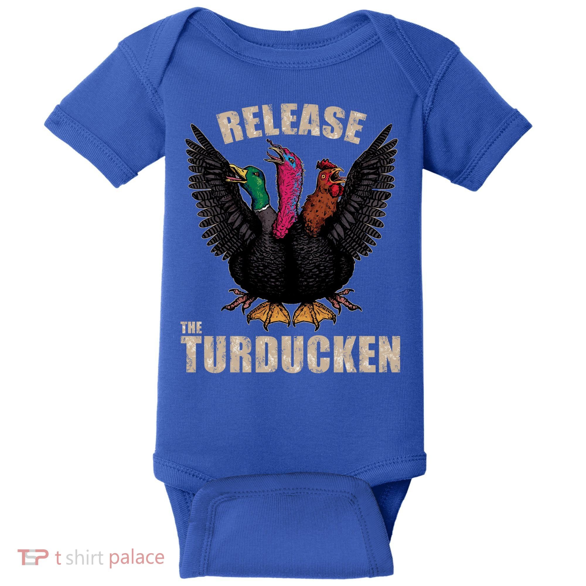 Thanksgiving Day Turkey Turducken Kaiju Monster Ugly Sweater Cute Gift Baby Bodysuit