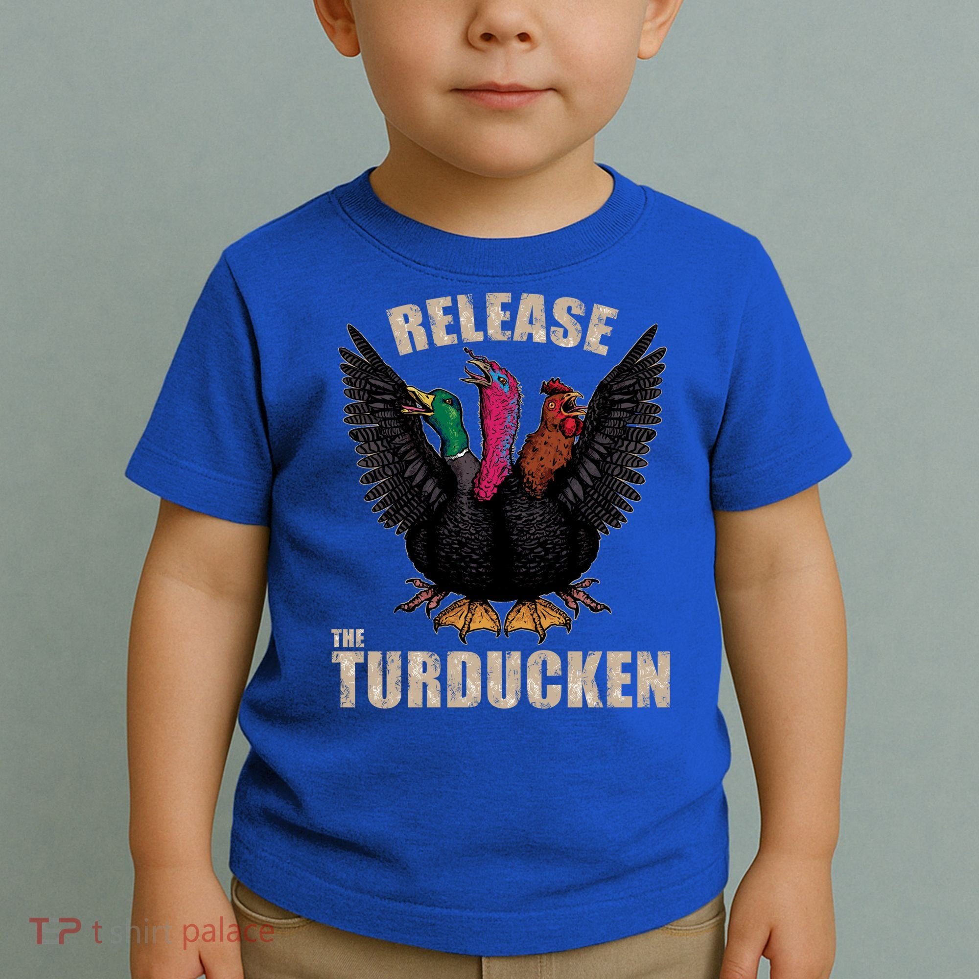 Thanksgiving Day Turkey Turducken Kaiju Monster Ugly Sweater Cute Gift Toddler T-Shirt
