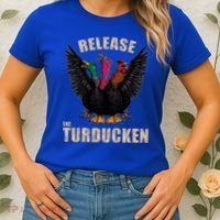 Thanksgiving Day Turkey Turducken Kaiju Monster Ugly Sweater Cute Gift Women's T-Shirt thumb 2