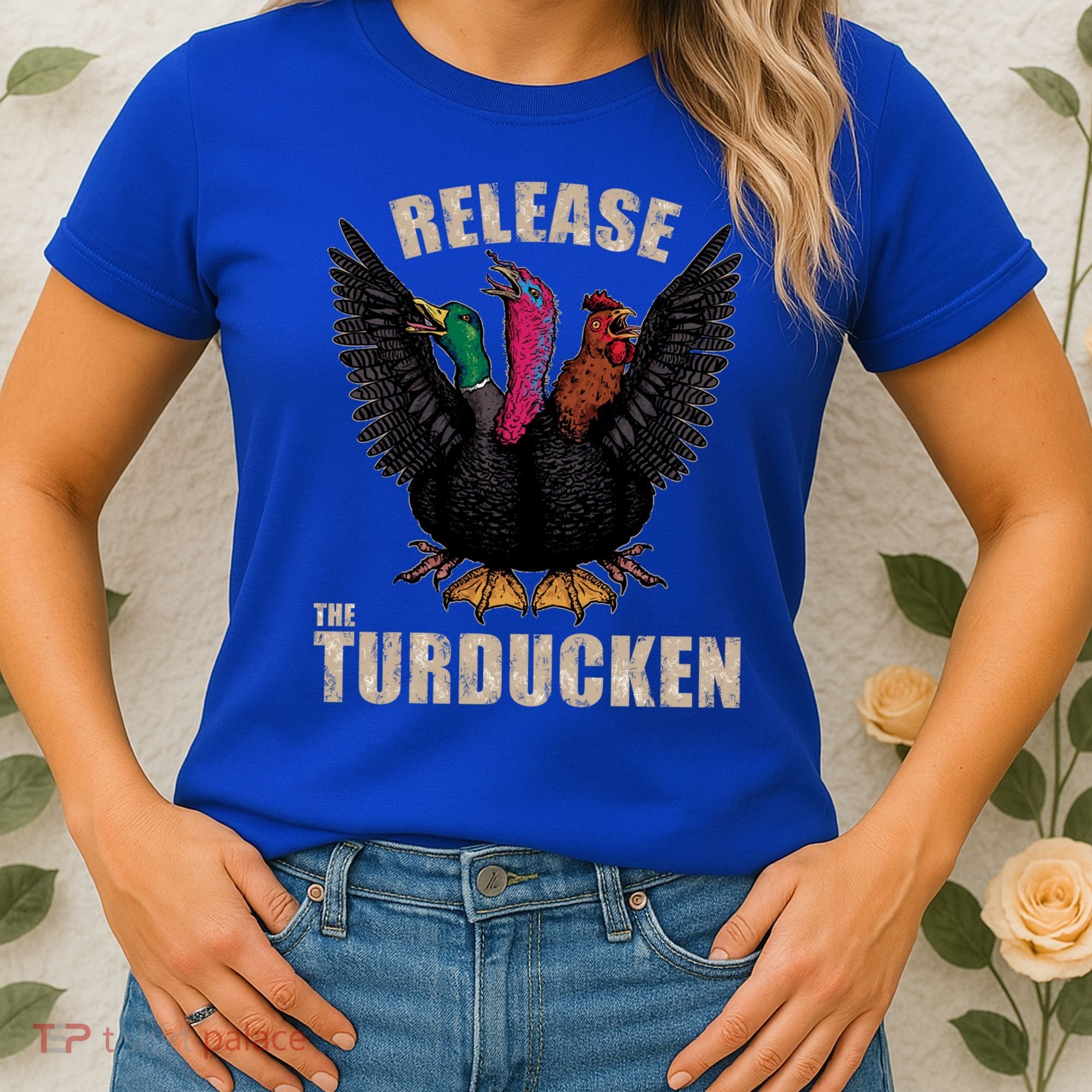 Thanksgiving Day Turkey Turducken Kaiju Monster Ugly Sweater Cute Gift Women's T-Shirt