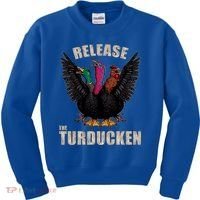 Thanksgiving Day Turkey Turducken Kaiju Monster Ugly Sweater Cute Gift Kids Sweatshirt thumb 0