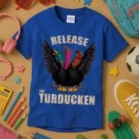 Thanksgiving Day Turkey Turducken Kaiju Monster Ugly Sweater Cute Gift Kids T-Shirt thumb 3