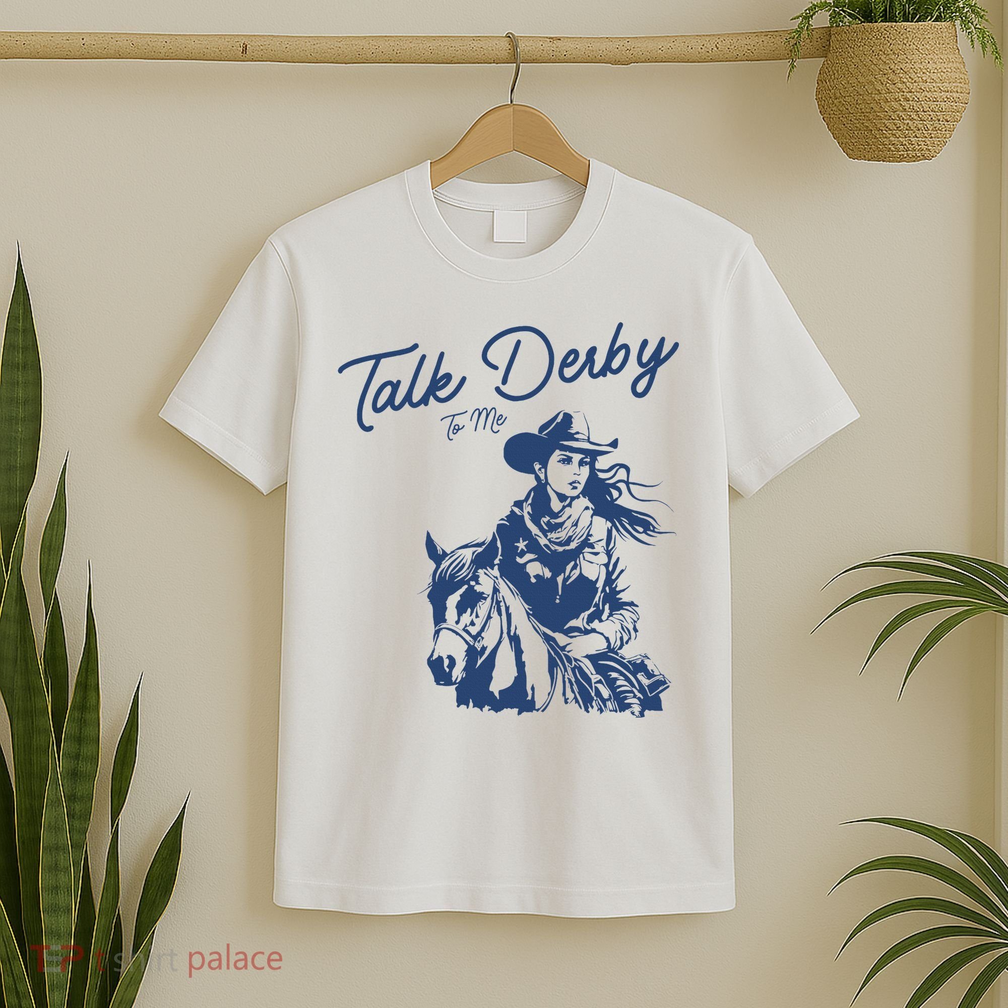 Talk Derby To Me Funny Horse Racing Lover Derby Day 2024 T-Shirt