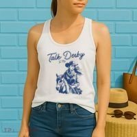 Talk Derby To Me Funny Horse Racing Lover Derby Day 2024 Women's Tank Top thumb 2