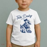 Talk Derby To Me Funny Horse Racing Lover Derby Day 2024 Toddler T-Shirt thumb 2