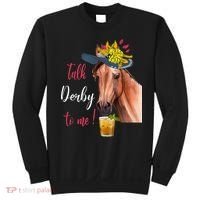 Talk Derby To Me Funny Horse Racing Lover Derby Day Sweatshirt thumb 0