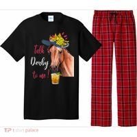 Talk Derby To Me Funny Horse Racing Lover Derby Day Pajama Set thumb 0