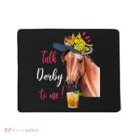 Talk Derby To Me Funny Horse Racing Lover Derby Day Mousepad thumb 0
