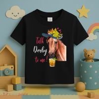 Talk Derby To Me Funny Horse Racing Lover Derby Day Toddler T-Shirt thumb 3