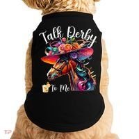 Talk Derby To Me Funny Racing Horse Doggie Tank thumb 0
