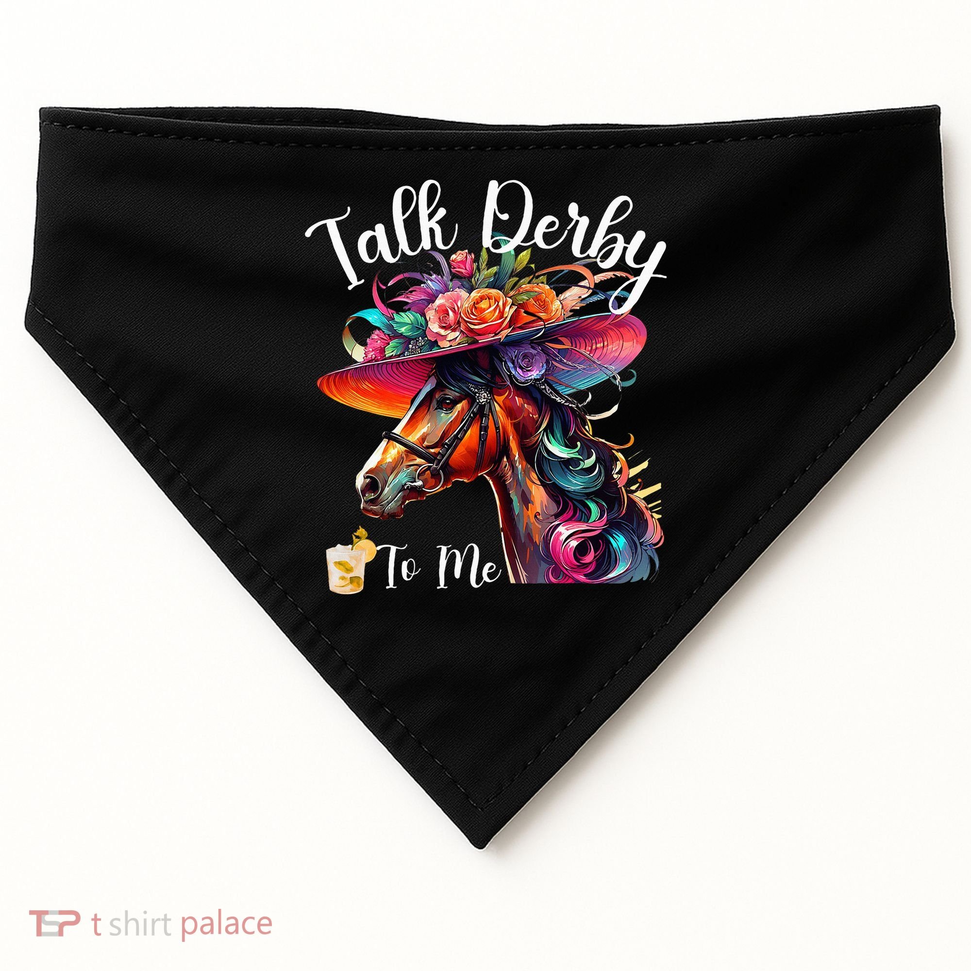 Talk Derby To Me Funny Racing Horse USA-Made Doggie Bandana