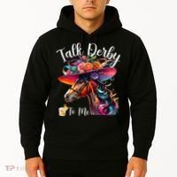 Talk Derby To Me Funny Racing Horse Hoodie thumb 2