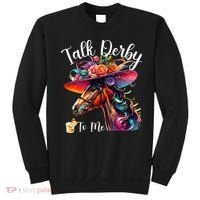 Talk Derby To Me Funny Racing Horse Sweatshirt thumb 0