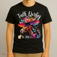 Talk Derby To Me Funny Racing Horse T-Shirt thumb 3