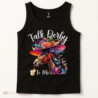 Talk Derby To Me Funny Racing Horse Tank Top thumb 2