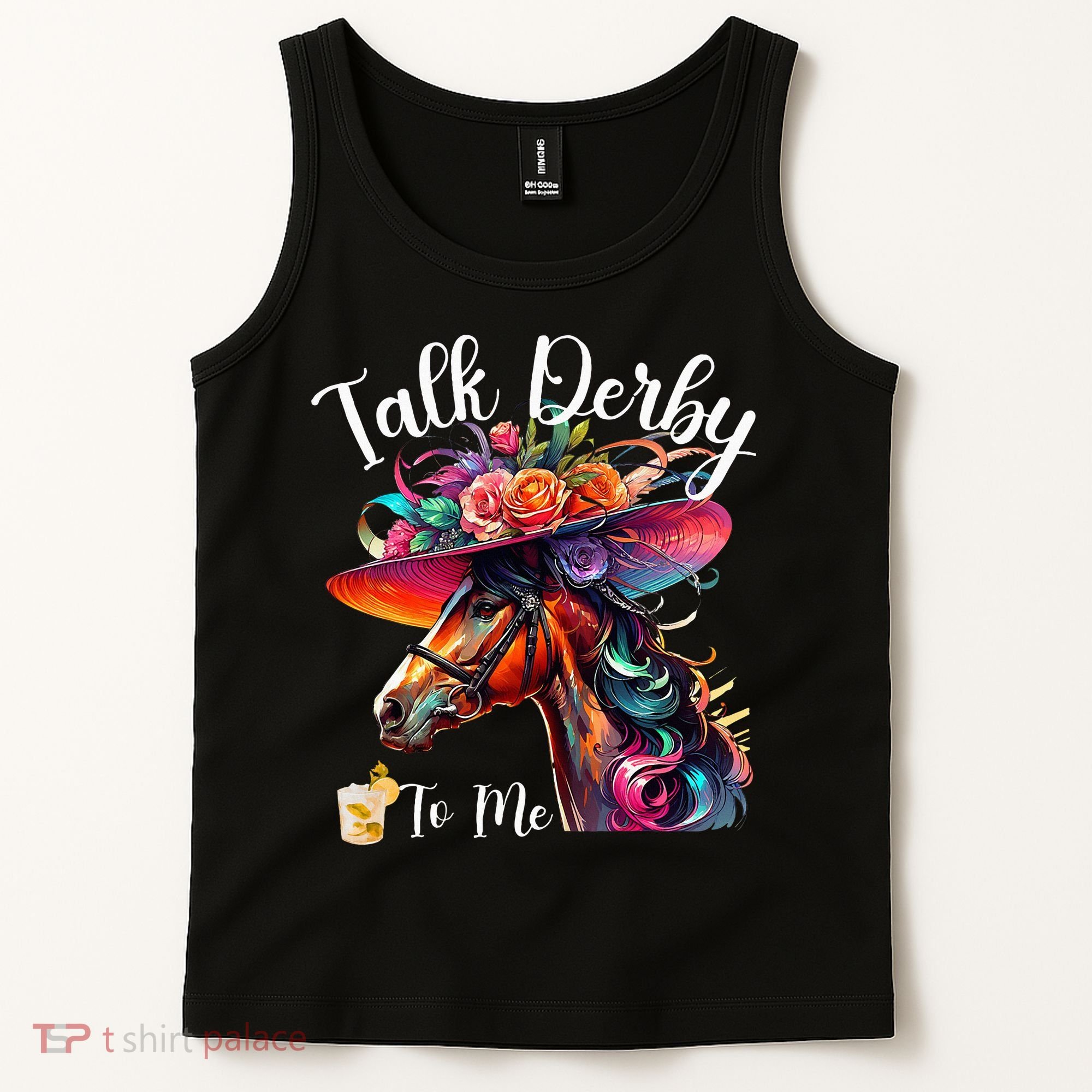 Talk Derby To Me Funny Racing Horse Tank Top