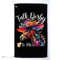 Talk Derby To Me Funny Racing Horse Golf Towel thumb 0