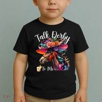 Talk Derby To Me Funny Racing Horse Toddler T-Shirt thumb 2