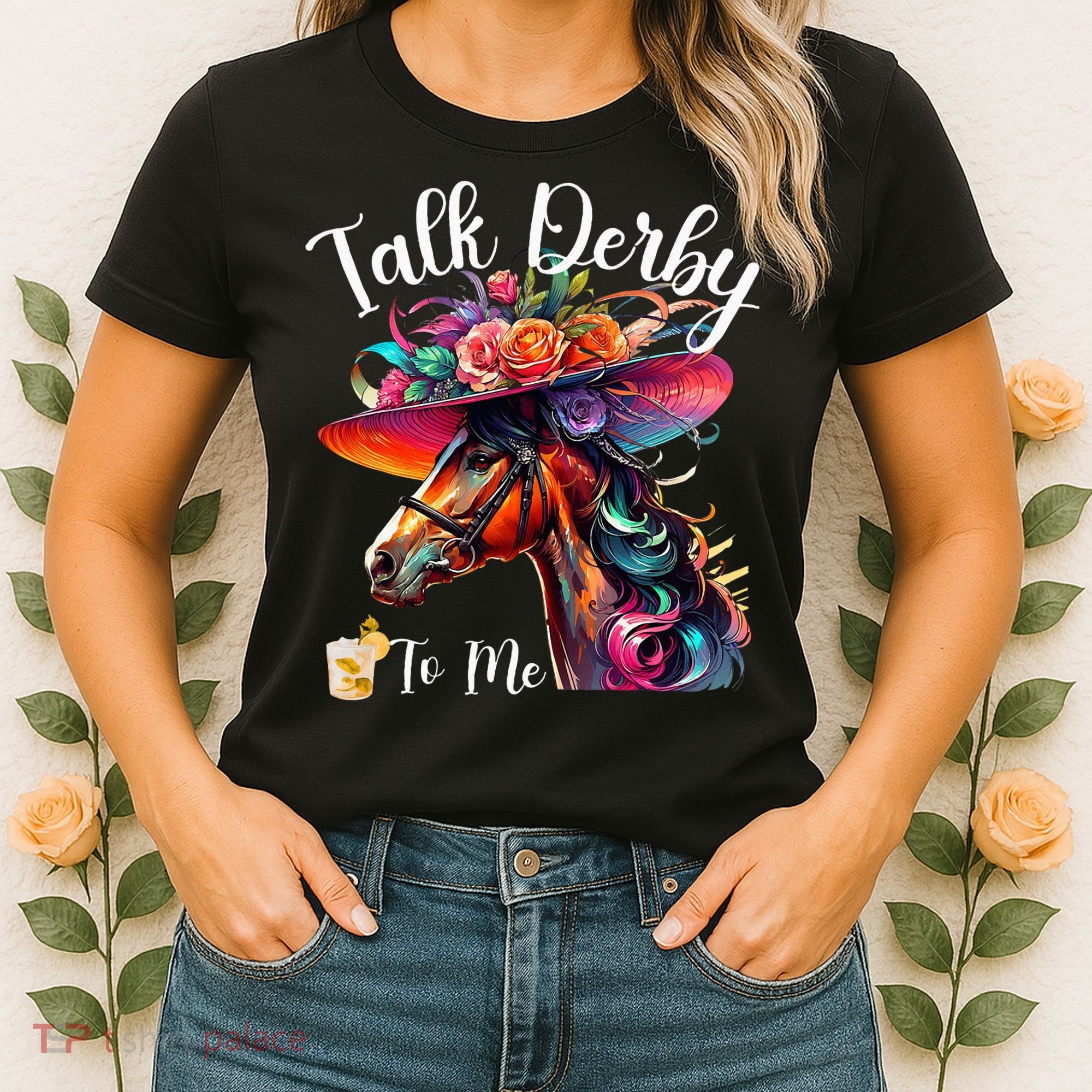 Talk Derby To Me Funny Racing Horse Women's T-Shirt