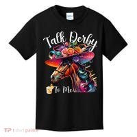 Talk Derby To Me Funny Racing Horse Kids T-Shirt thumb 0